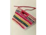 Mini panier rayé en raphia