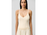 Robe mi-longue buste maille