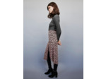 Jupe fendue en jacquard imprimé
