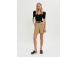 Short en coton à revers