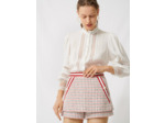 Jupe-short trompe-l’œil façon tweed