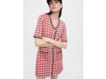 Robe en maille façon tweed à carreaux
