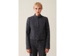 Veste courte laine mélangée grise