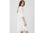 Robe droite en guipure
