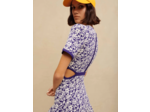 Robe courte fleurie ajourée