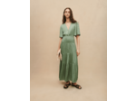 Robe longue satinée