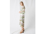 Robe longue en soie imprimée