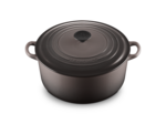 Cocotte ronde 28cm en fonte émaillée flint