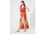 Robe foulard en satin tie & dye