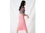 Jupe longue en jacquard satiné