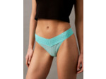 STRING BAS À RAYURES AVEC DENTELLE LOGO
