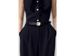 Ceinture cuir boucle dorée