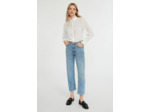 Chemise blanche col montant ondulé