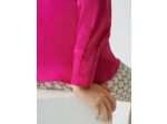 Chemise fuchsia en satin de soie