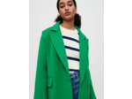 Manteau long en mix laine vert