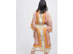 Kimono en lin imprimé foulard