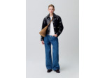 Blouson cuir vernis vieilli