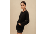 Cardigan en maille bloquée noir