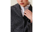 Veste tweed gris laine mélangée