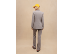 Veste de tailleur à carreaux grise