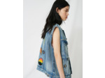 Blouson sans manches en jean