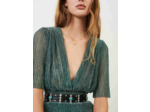 Ceinture à studs et pierres turquoise