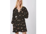 Robe patineuse cintrée en crêpe imprimé