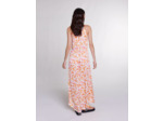 Robe longue fleurie et satinée