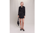 Robe courte satinée à strass