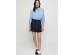 Chemise 100% coton à col claudine