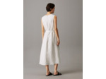 ROBE SANS MANCHES EN MÉLANGE DE LIN AVEC ENCOLURE EN V
