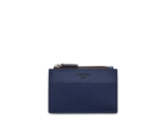 JIMMY CUIR LISSE / CUIR EMBOSSE - Porte Monnaie H - Bleu Petrole