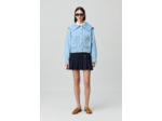 Veste jean denim col large