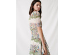 Robe à volants en mousseline imprimée