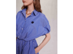 Robe chemise longue à rayures