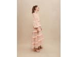 Robe longue à volants et paillettes