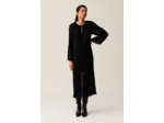 Robe longue plissée transparente