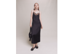 Robe longue satinée