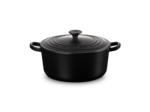 Cocotte ronde 22cm en fonte émaillée noire