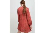 Robe en imprimé chevaux à col en guipure
