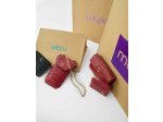 Pochette zippée en cuir embossé