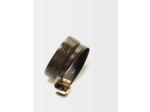 Ceinture en cuir croco double M Maje