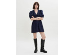 Robe plissé avec un col