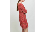 Robe en imprimé chevaux à col en guipure