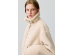 Manteau effet peau lainée