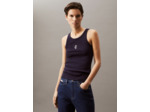 T-SHIRT SANS MANCHES EN COTON RIB