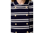 Cardigan rayé sans manches