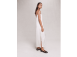 Robe longue satinée