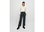 Pantalon large façon tweed