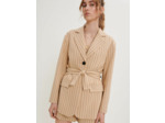 Veste à rayures ceinturée